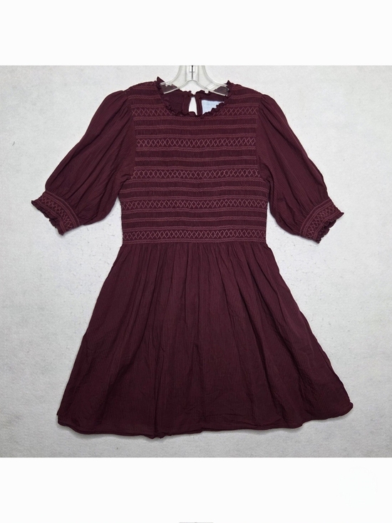 Hill House Home Dresses & Skirts - Hill House Home Vivi Smocked Nap Dress Large Cottagecore Burgundy Shadow Stripe